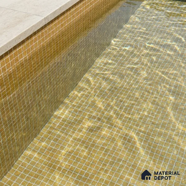 Mosaic Floor & Wall Tile TL 10708 U | 327 x 327 mm (Chip Size 20x20 mm) Glossy Finish Glass Tile - 4 mm | Suitable For Outdoor, Swimming Pool Area