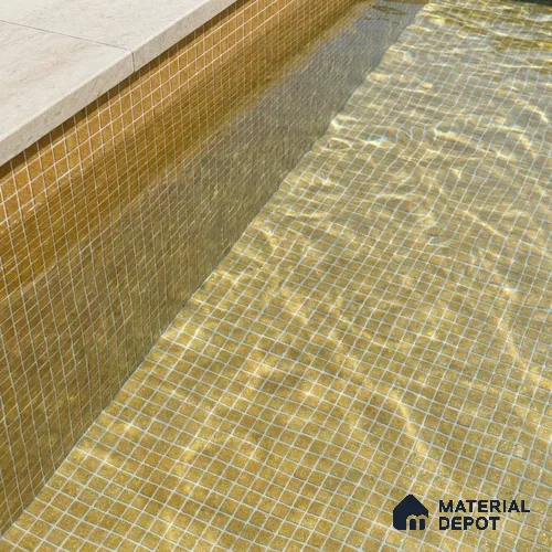 Mosaic Floor & Wall Tile TL 10708 U | 327 x 327 mm (Chip Size 20x20 mm) Glossy Finish Glass Tile - 4 mm | Suitable For Outdoor, Swimming Pool Area