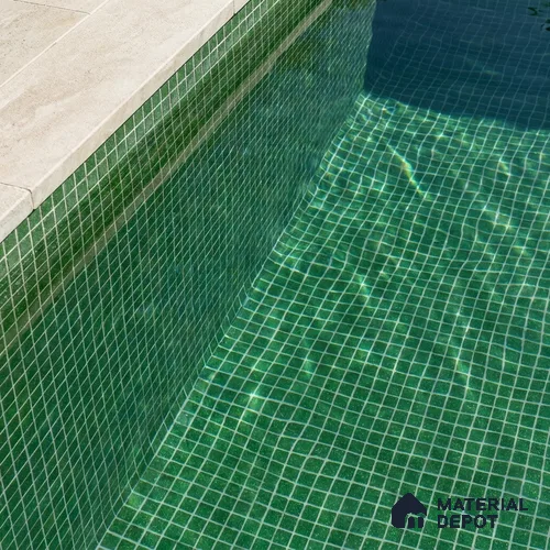 Mosaic Floor & Wall Tile TL 10708 X | 327 x 327 mm (Chip Size 20x20 mm) Glossy Finish Glass Tile - 4 mm | Suitable For Outdoor, Swimming Pool Area