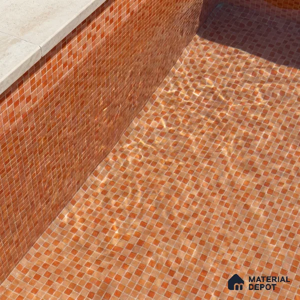 Mosaic Floor & Wall Tile TL 10709 B | 327 x 327 mm (Chip Size 20x20 mm) Glossy Finish Glass Tile - 4 mm | Suitable For Outdoor, Swimming Pool Area