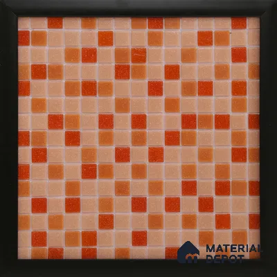 Mosaic Floor & Wall Tile TL 10709 B | 327 x 327 mm (Chip Size 20x20 mm) Glossy Finish Glass Tile - 4 mm | Suitable For Outdoor, Swimming Pool Area