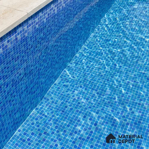 Mosaic Floor & Wall Tile TL 10709 | 327 x 327 mm (Chip Size 20x20 mm) Glossy Finish Glass Tile - 4 mm | Suitable For Outdoor, Swimming Pool Area