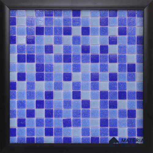 Mosaic Floor & Wall Tile TL 10709 | 327 x 327 mm (Chip Size 20x20 mm) Glossy Finish Glass Tile - 4 mm | Suitable For Outdoor, Swimming Pool Area