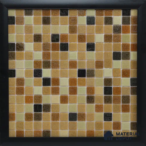 Mosaic Floor & Wall Tile TL 10710 B | 327 x 327 mm (Chip Size 20x20 mm) Glossy Finish Glass Tile - 4 mm | Suitable For Outdoor, Swimming Pool Area