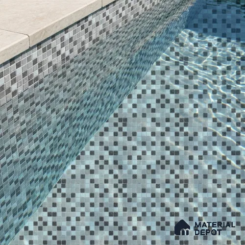Mosaic Floor & Wall Tile TL 10710 C | 327 x 327 mm (Chip Size 20x20 mm) Glossy Finish Glass Tile - 4 mm | Suitable For Outdoor, Swimming Pool Area