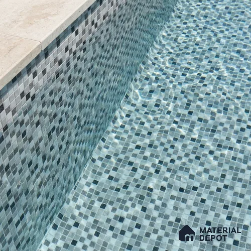 Mosaic Floor & Wall Tile TL 10710 D | 327 x 327 mm (Chip Size 20x20 mm) Glossy Finish Glass Tile - 4 mm | Suitable For Outdoor, Swimming Pool Area