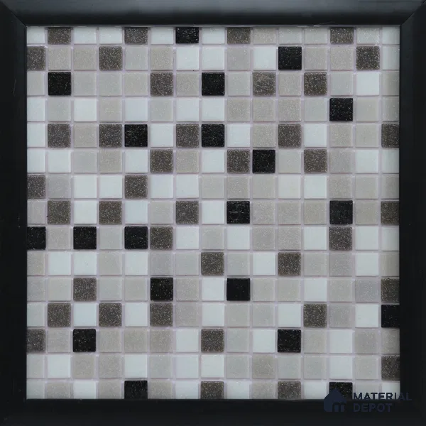 Mosaic Floor & Wall Tile TL 10710 D | 327 x 327 mm (Chip Size 20x20 mm) Glossy Finish Glass Tile - 4 mm | Suitable For Outdoor, Swimming Pool Area