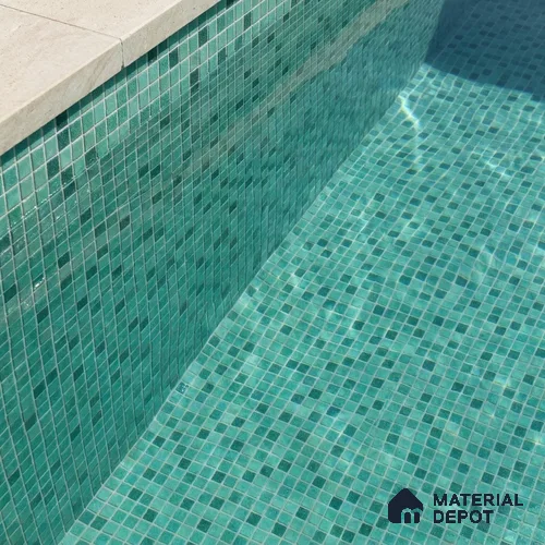 Mosaic Floor & Wall Tile TL 10710 E | 327 x 327 mm (Chip Size 20x20 mm) Glossy Finish Glass Tile - 4 mm | Suitable For Outdoor, Swimming Pool Area