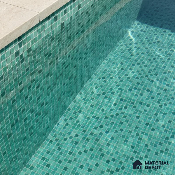 Mosaic Floor & Wall Tile TL 10710 E | 327 x 327 mm (Chip Size 20x20 mm) Glossy Finish Glass Tile - 4 mm | Suitable For Outdoor, Swimming Pool Area