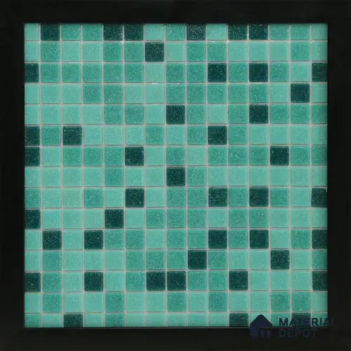 Mosaic Floor & Wall Tile TL 10710 E | 327 x 327 mm (Chip Size 20x20 mm) Glossy Finish Glass Tile - 4 mm | Suitable For Outdoor, Swimming Pool Area