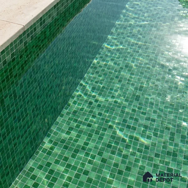 Mosaic Floor & Wall Tile TL 10710 F | 327 x 327 mm (Chip Size 20x20 mm) Glossy Finish Glass Tile - 4 mm | Suitable For Outdoor, Swimming Pool Area