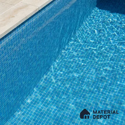 Mosaic Floor & Wall Tile TL 10711 B | 327 x 327 mm (Chip Size 20x20 mm) Glossy Finish Glass Tile - 4 mm | Suitable For Outdoor, Swimming Pool Area