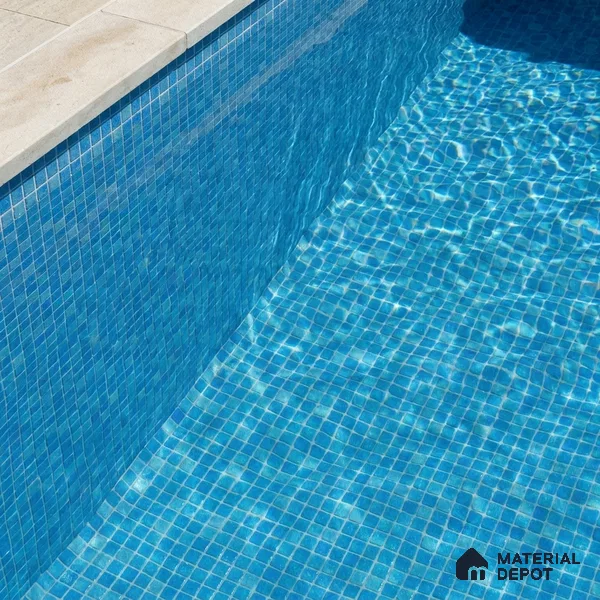 Mosaic Floor & Wall Tile TL 10711 B | 327 x 327 mm (Chip Size 20x20 mm) Glossy Finish Glass Tile - 4 mm | Suitable For Outdoor, Swimming Pool Area