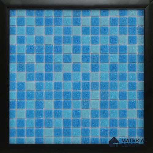 Mosaic Floor & Wall Tile TL 10711 B | 327 x 327 mm (Chip Size 20x20 mm) Glossy Finish Glass Tile - 4 mm | Suitable For Outdoor, Swimming Pool Area