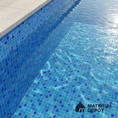 Mosaic Floor & Wall Tile TL 10711 D | 327 x 327 mm (Chip Size 20x20 mm) Glossy Finish Glass Tile - 4 mm | Suitable For Outdoor, Swimming Pool Area