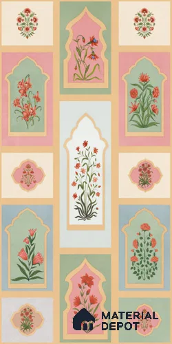 Patterned Look Wall Tile TL 10716 B Riga Decore 4 ft x 2 ft Vitrified Matte Finish - 9 mm  | Suitable for Living Room, Bedroom & Dining
