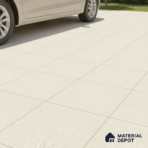 Plain Floor & Wall Tile TL 10727 Sandstone Cream 16 x 16 inch Matte Finish Ceramic Tile - 8.5 mm | Suitable For Bathroom, Terrace, Parking, Balcony | 2-3 mm Spacer is Mandatory