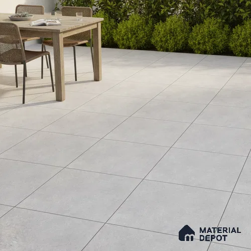 Stone Floor Tile TL 10730 Rustic Grey 16 x 16 inch Matte Finish Ceramic Tile - 8.5 mm | Suitable For Bathroom, Courtyard, Balcony