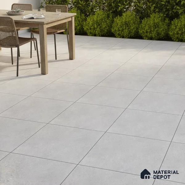 Stone Floor Tile TL 10730 Rustic Grey 16 x 16 inch Matte Finish Ceramic Tile - 8.5 mm | Suitable For Bathroom, Courtyard, Balcony