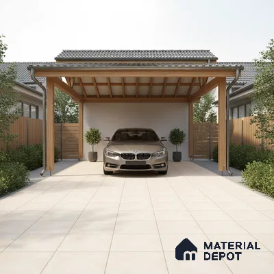 Stone Floor Tile TL 10731 Harmony Crema 16 x 16 inch Matte Finish Ceramic Tile - 8.5 mm | Suitable For Bathroom, Courtyard, Balcony
