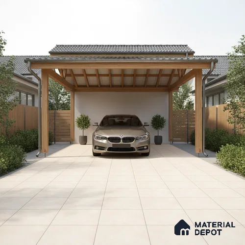 Stone Floor Tile TL 10731 Harmony Crema 16 x 16 inch Matte Finish Ceramic Tile - 8.5 mm | Suitable For Bathroom, Courtyard, Balcony