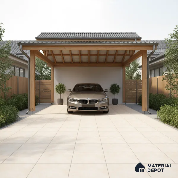 Stone Floor Tile TL 10731 Harmony Crema 16 x 16 inch Matte Finish Ceramic Tile - 8.5 mm | Suitable For Bathroom, Courtyard, Balcony