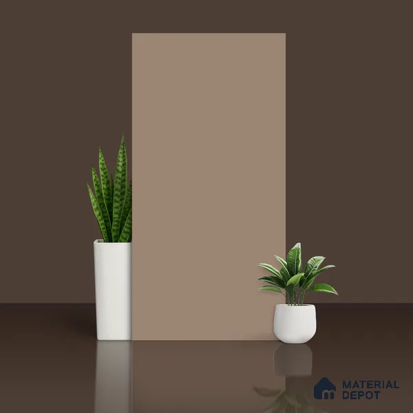 Plain Wall & Floor Tile TL 10744 Mocha Brown 4 ft x 2 ft Matte Finish Full Body Vitrified Tile - 9 mm | Suitable For Living Room, Hall, Bedroom
