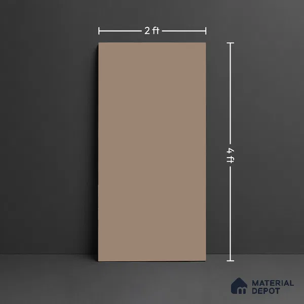 Plain Wall & Floor Tile TL 10744 Mocha Brown 4 ft x 2 ft Matte Finish Full Body Vitrified Tile - 9 mm | Suitable For Living Room, Hall, Bedroom