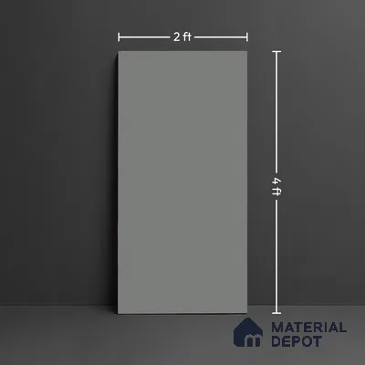 Plain Wall & Floor Tile TL 10746 Steel Grey 4 ft x 2 ft Matte Finish Full Body Vitrified Tile - 9 mm | Suitable For Living Room, Hall, Bedroom