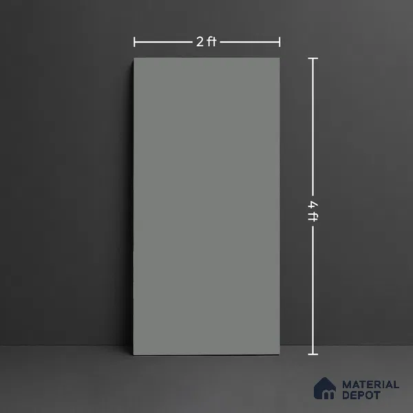 Plain Wall & Floor Tile TL 10746 Steel Grey 4 ft x 2 ft Matte Finish Full Body Vitrified Tile - 9 mm | Suitable For Living Room, Hall, Bedroom