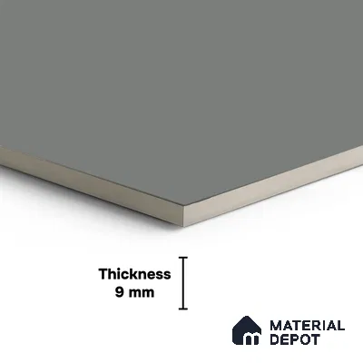 Plain Wall & Floor Tile TL 10746 Steel Grey 4 ft x 2 ft Matte Finish Full Body Vitrified Tile - 9 mm | Suitable For Living Room, Hall, Bedroom
