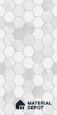 Faux Mosaic Wall Tile TL 10756 B Hexa Reactive Decor 10 2 ft x 1 ft Glossy Finish Ceramic Tile - 9 mm