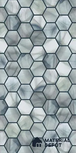 Hexagonal Wall Tile TL 10756 Hexa Decor 2 ft x 1 ft Glossy Finish Ceramic Tile - 9 mm