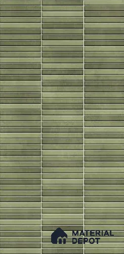 Faux Subway Wall Tile TL 10777 B Stark Emerald 2 ft x 1 ft Glossy Finish Ceramic Tile - 9 mm | Please Expect a Slight Variation of Pattern