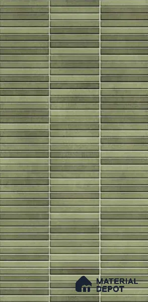 Faux Subway Wall Tile TL 10777 B Stark Emerald 2 ft x 1 ft Glossy Finish Ceramic Tile - 9 mm | Please Expect a Slight Variation of Pattern