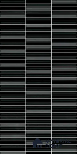 Faux Subway Wall Tile TL 10777 Stark Black 2 ft x 1 ft Glossy Finish Ceramic Tile - 9 mm | Please Expect a Slight Variation of Pattern