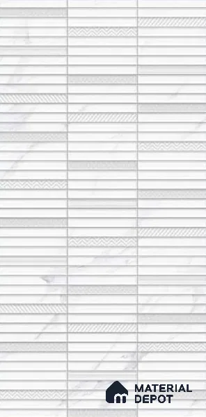 Faux Subway Wall Tile TL 10777 F Stark Reactive 2 ft x 1 ft Glossy Finish Ceramic Tile - 9 mm | Please Expect a Slight Variation of Pattern