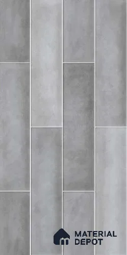 Faux Subway Wall Tile TL 10780 C Fima Grey 2 ft x 1 ft Glossy Finish Ceramic Tile - 9 mm | Please Expect a Slight Variation of Pattern