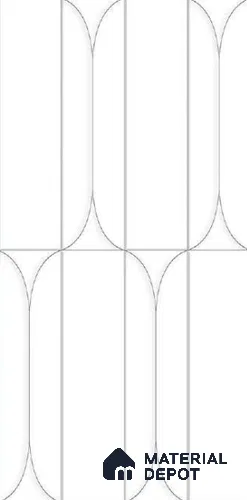 Faux Subway Wall Tile TL 10782 F Arch Line 2 ft x 1 ft Glossy Finish Ceramic Tile - 9 mm | Please Expect a Slight Variation of Pattern