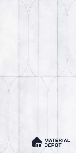 Faux Subway Wall Tile TL 10782 G Arch Milky 2 ft x 1 ft Glossy Finish Ceramic Tile - 9 mm | Please Expect a Slight Variation of Pattern