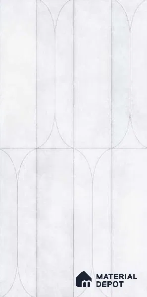 Faux Subway Wall Tile TL 10782 G Arch Milky 2 ft x 1 ft Glossy Finish Ceramic Tile - 9 mm | Please Expect a Slight Variation of Pattern