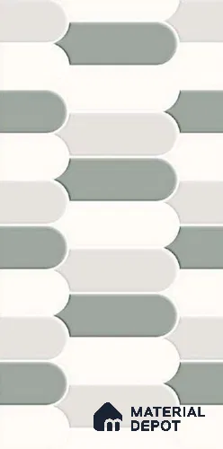Faux Subway Wall Tile TL 10784 B Boat Mix Decor 2 ft x 1 ft Glossy Finish Ceramic Tile - 9 mm | Please Expect a Slight Variation of Pattern