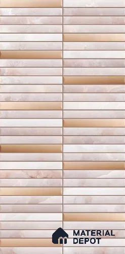 Faux Subway Wall Tile TL 10786 B Kitkat Cream Decor 2 ft x 1 ft Glossy Finish Ceramic Tile - 9 mm | Please Expect a Slight Variation of Pattern