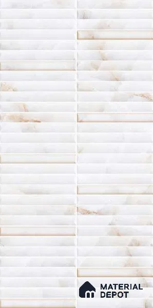 Faux Subway Wall Tile TL 10786 C Kitkat White Decor 2 ft x 1 ft Glossy Finish Ceramic Tile - 9 mm | Please Expect a Slight Variation of Pattern