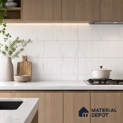 Faux Subway Wall Tile TL 10786 G Kitkat Satvario 2 ft x 1 ft Glossy Finish Ceramic Tile - 9 mm | Please Expect a Slight Variation of Pattern