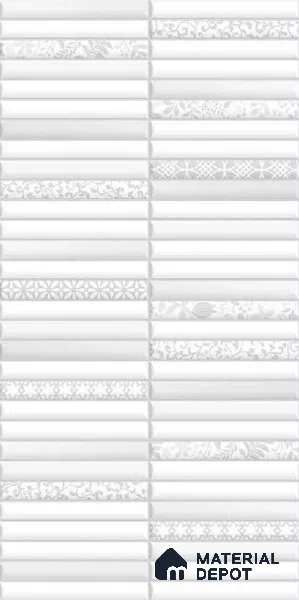 Faux Subway Wall Tile TL 10786 Kitkat Reactive Decor 2 ft x 1 ft Glossy Finish Ceramic Tile - 9 mm