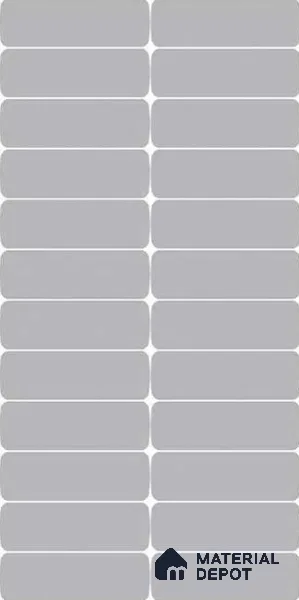 Faux Subway Wall Tile TL 10789 C Marcel Grey 2 ft x 1 ft Glossy Finish Ceramic Tile - 9 mm | Please Expect a Slight Variation of Pattern