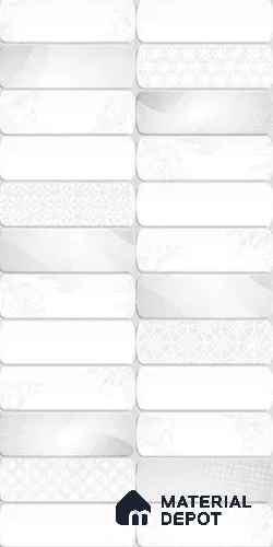 Faux Subway Wall Tile TL 10789 E Marcel Reactive Decor 2 ft x 1 ft Glossy Finish Ceramic Tile - 9 mm | Please Expect a Slight Variation of Pattern