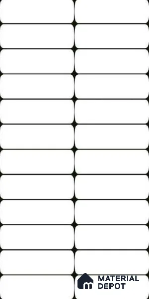 Faux Subway Wall Tile TL 10789 F Marcel Line 2 ft x 1 ft Glossy Finish Ceramic Tile - 9 mm | Please Expect a Slight Variation of Pattern