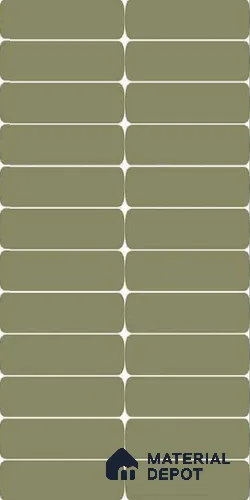 Faux Subway Wall Tile TL 10789 Marcel Emerald 2 ft x 1 ft Glossy Finish Ceramic Tile - 9 mm | Please Expect a Slight Variation of Pattern